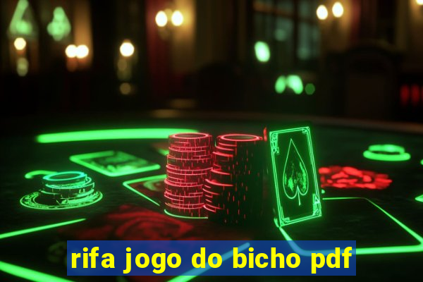 rifa jogo do bicho pdf